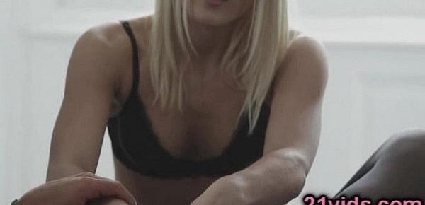  Lovely blonde foot play